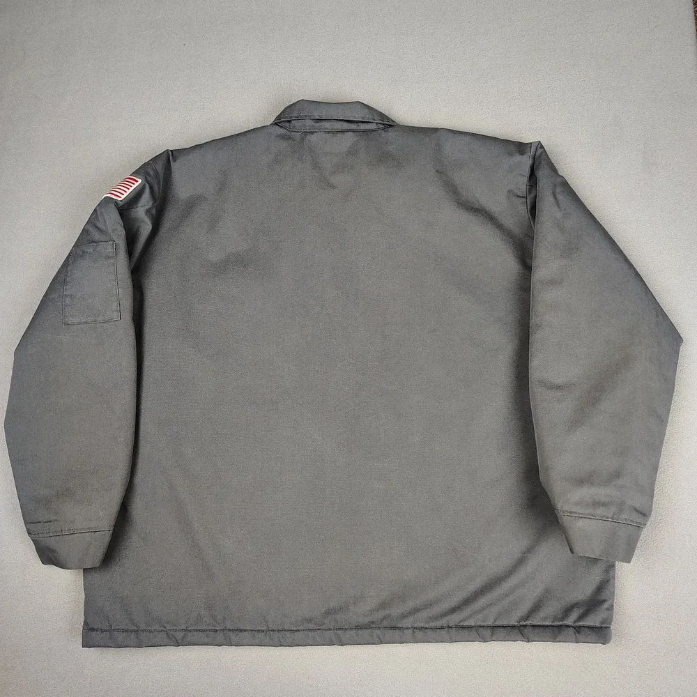 Vintage Wear Guard Jacket Men *Fits* 4XL 5XL Gray Quilted Lining Insulated‎ Coat
